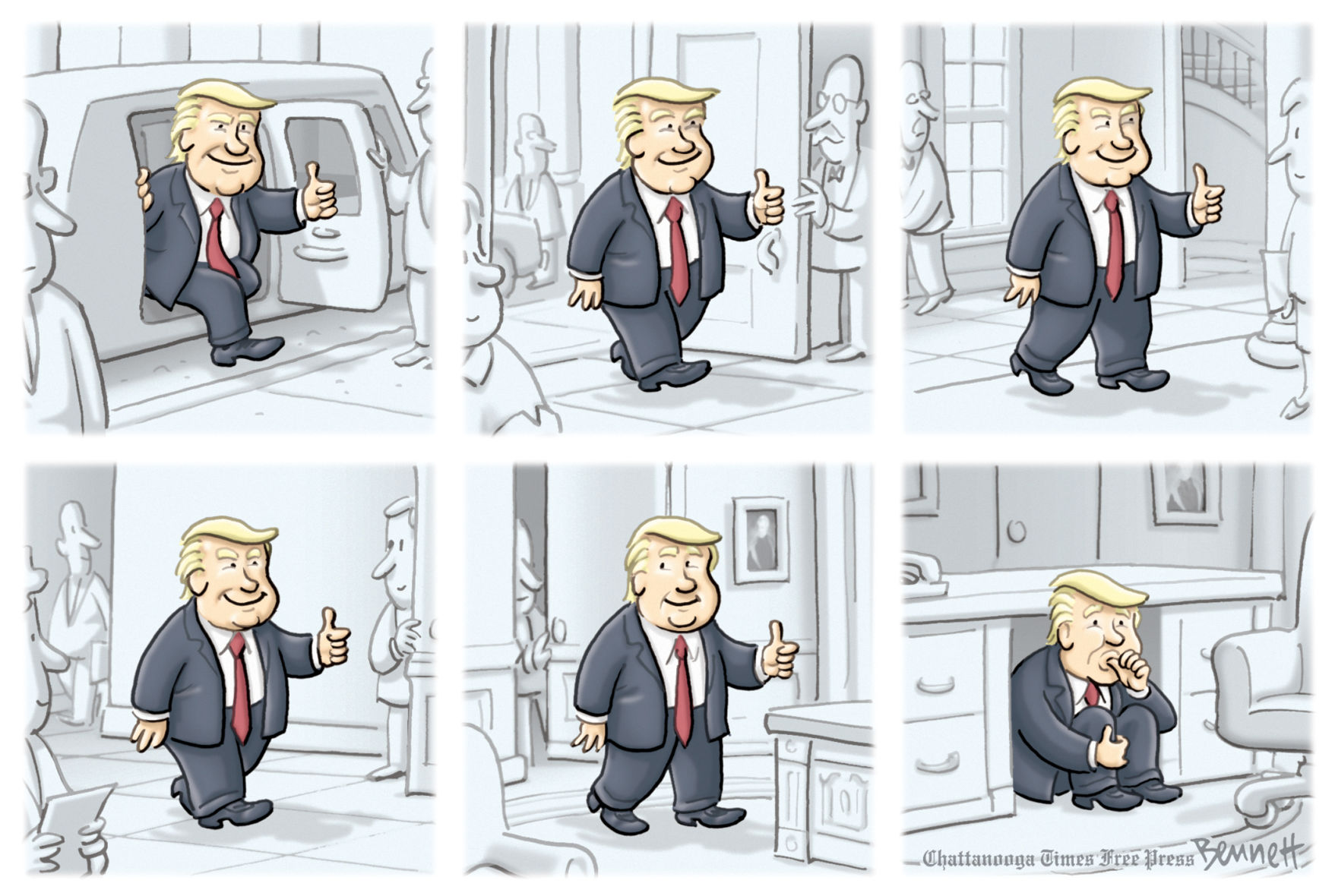 Bennett editorial cartoon